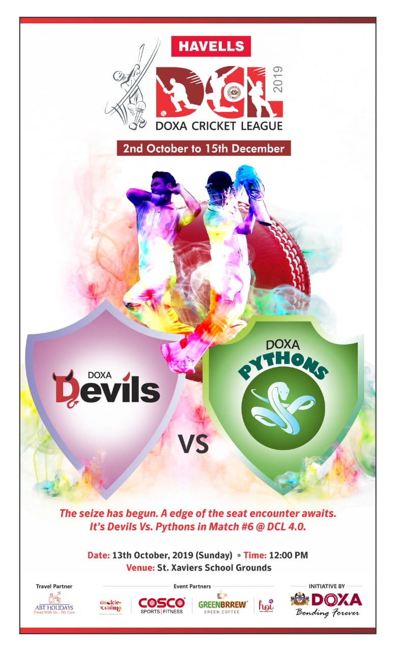 Doxa Cricket League (DCL) 2019 (2nd October to 15th December)