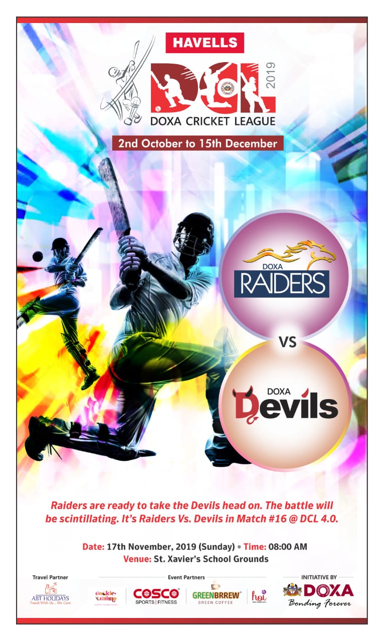 Match 16 - DOXA Raiders vs DOXA Devils - DCL 2019 (17th Nov, 2019)